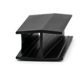 19mm Plastic H Section Black - Pack of 12, 2.44m Each