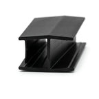 19mm Plastic H Section Black - Pack of 12, 2.44m Each