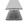 19mm Plastic H Section Light Grey - Pack of 12, 2.44m Each