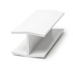19mm Plastic H Section White - Pack of 10, 3m Each