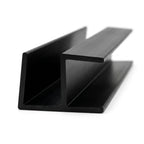 19mm Plastic L Section Black - Pack of 12, 2.44m Each