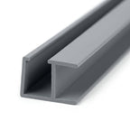 19mm Plastic L Section Light Grey - Pack of 12, 2.44m Each