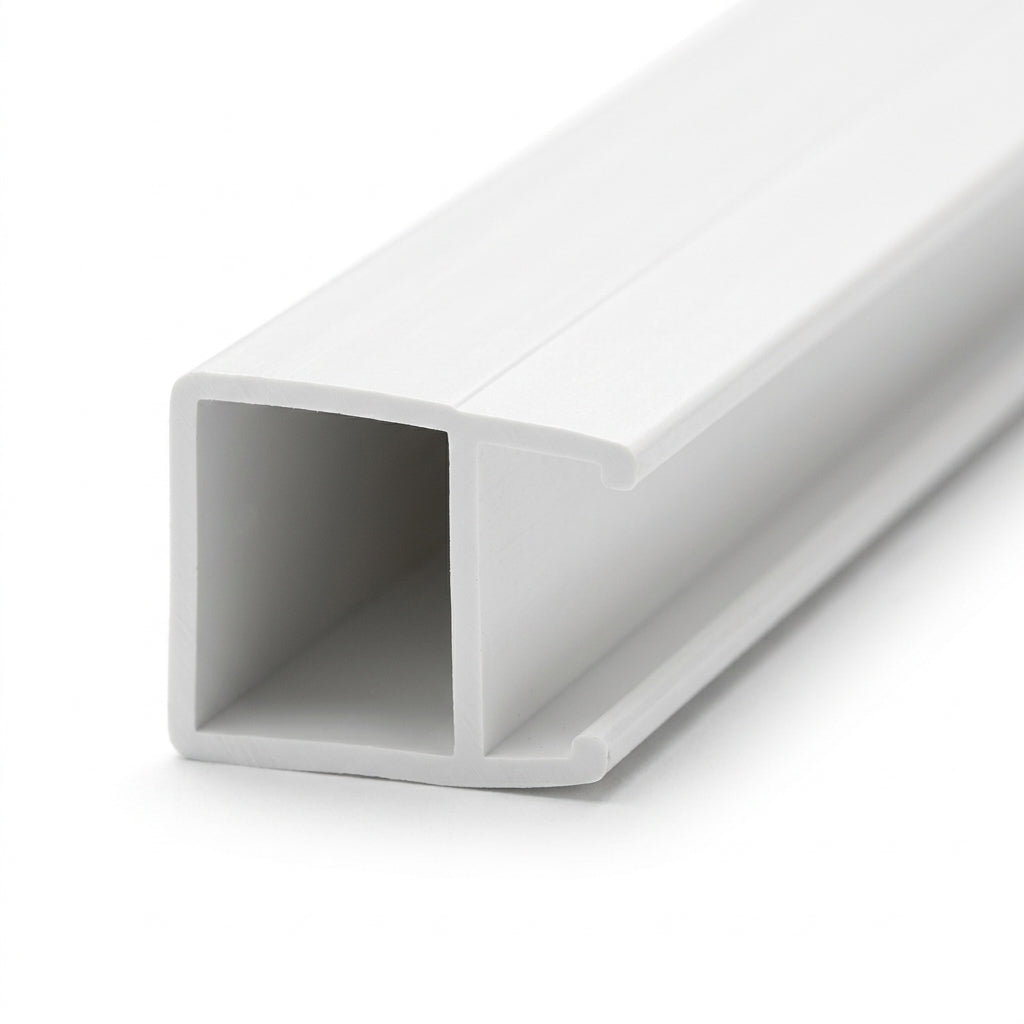 19mm Plastic L Section White - Pack of 12, 2.44m Each