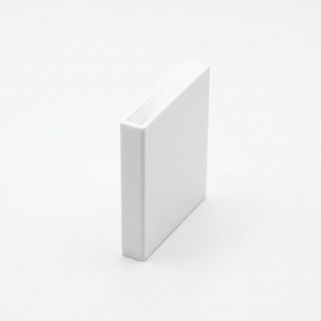 White Plastic Flat Bar 12mm - Pack of 5, 1m Each
