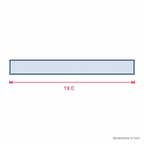 White Plastic Flat Strip - 5 x 3m Lengths, 19mm Thickness