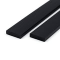 Black Plastic Flat Bar - Pack of 5, 25mm x 1m Lengths