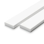 White Rigid PVC Cover Strip - 25mm x 6 x 2.44m Lengths