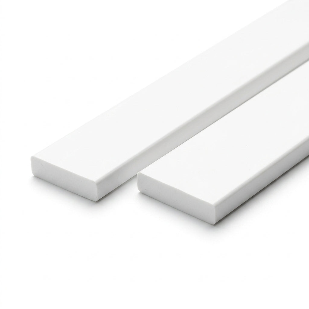 White Rigid PVC Cover Strip - 25mm x 6 x 2.44m Lengths