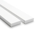 25mm Plastic Heavy Duty Flat Bar White - 5 x 3m Lengths