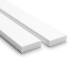 25mm Plastic Heavy Duty Flat Bar White - 5 x 3m Lengths