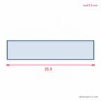 25mm Plastic Heavy Duty Flat Bar White - 5 x 3m Lengths