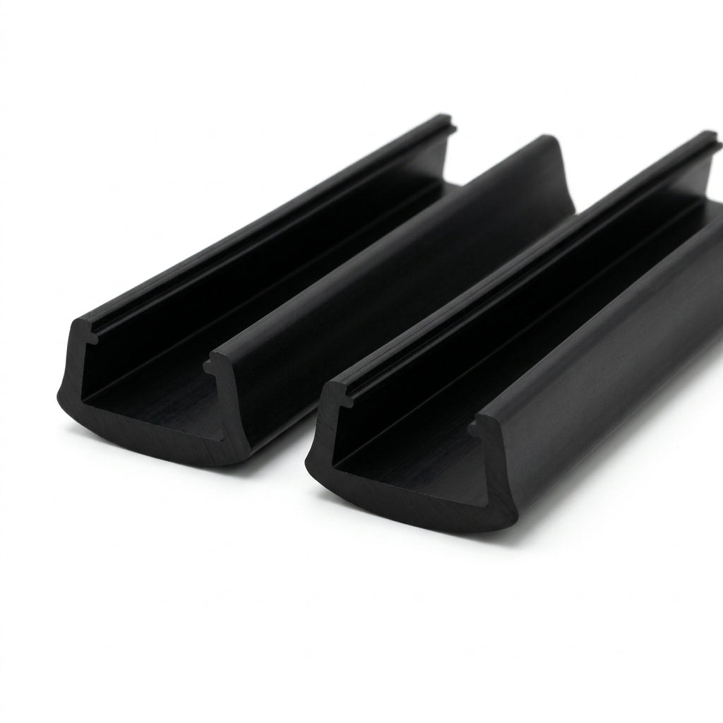 16mm Plastic Clip On Round Black - Pack of 12, 2.44m Each
