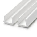 16mm Plastic Clip On Round White - Pack of 12, 2.44m Each
