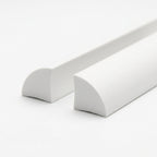 9mm Plastic Solid Quadrant White - 12 x 2.44m Lengths