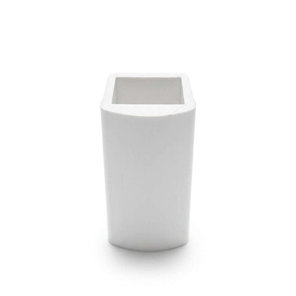 19mm Plastic Clip On Round White - Pack of 12, 2.44m Each