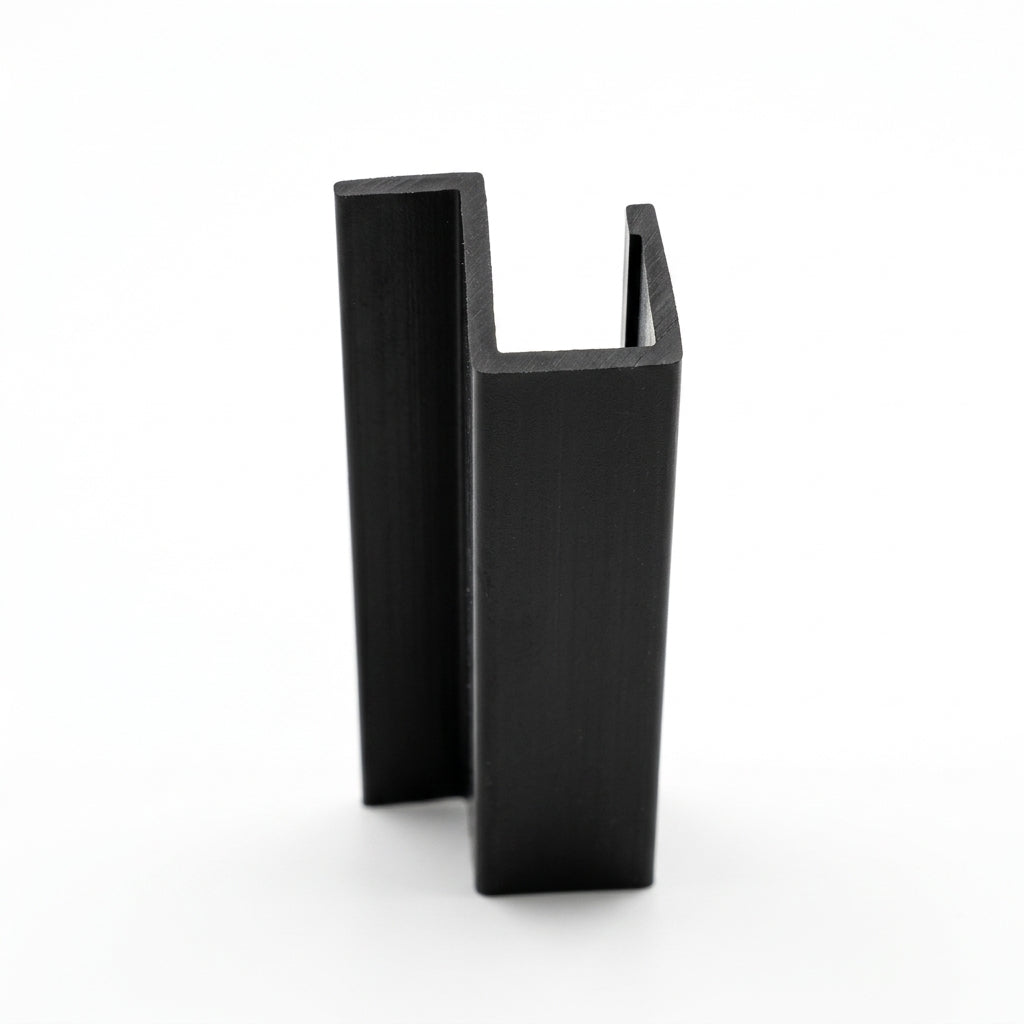 6mm Plastic Tank Top Black - Pack of 12, 2.44m Each