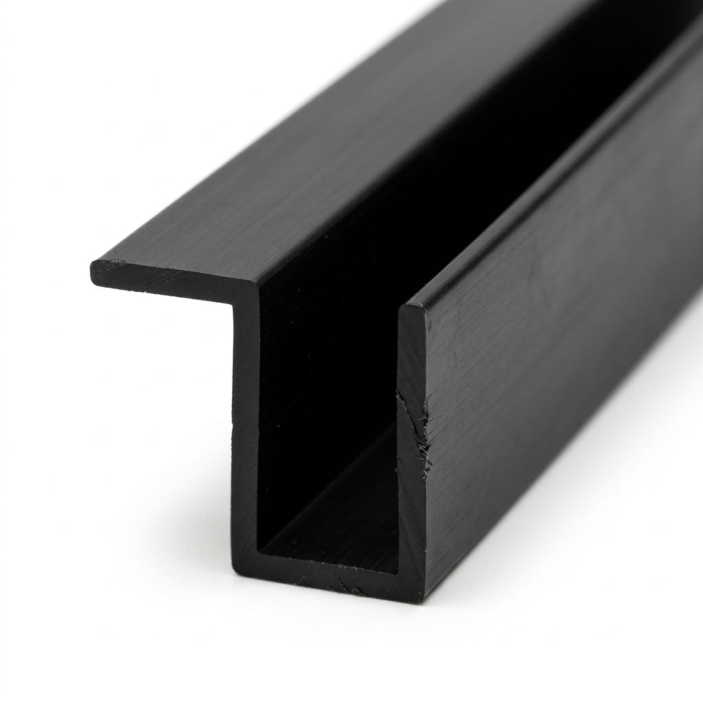 10mm Plastic Tank Top Black - Pack of 12, 2.44m Each