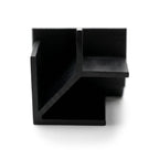 6mm External Plastic Corner Black - Pack of 12, 2.44m Each