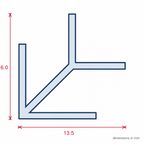 6mm Clear External Plastic Corner - Pack of 10, 3m Each