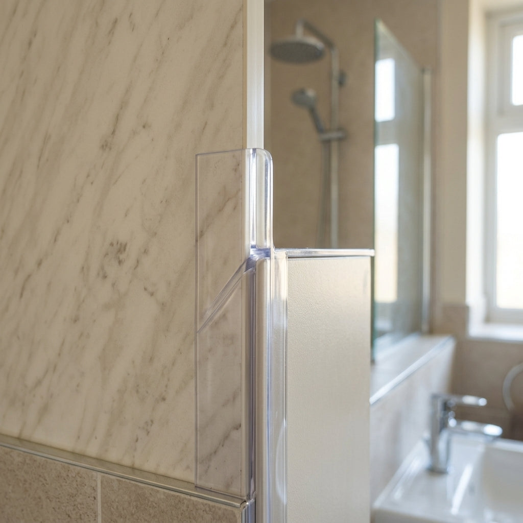 6mm Clear External Plastic Corner - Pack of 10, 3m Each