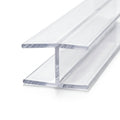 6mm Clear Plastic H Section - Pack of 10, 3m Each