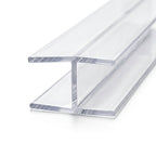 6mm Clear Plastic H Section - Pack of 10, 3m Each