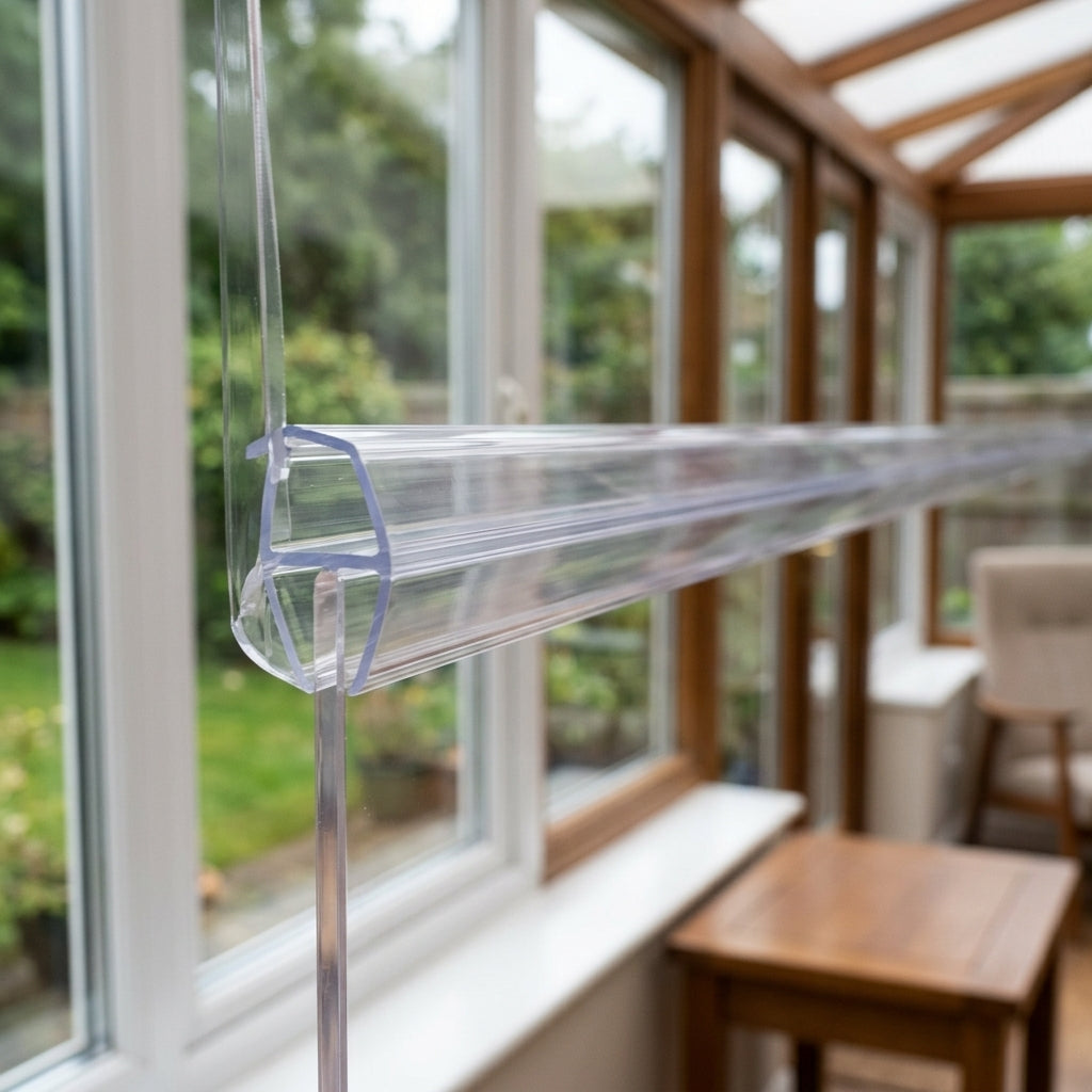 6mm Clear Plastic H Section - Pack of 10, 3m Each