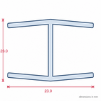 6mm Plastic H Section White - Pack of 12, 2.44m Each