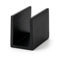 6mm Plastic C Section Black - Pack of 12, 2.44m Each