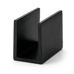 6mm Plastic C Section Black - Pack of 12, 2.44m Each