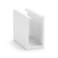 6mm Plastic C Section White - Pack of 12, 2.44m Each