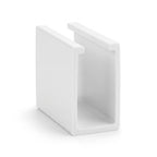 6mm Plastic C Section White - Pack of 12, 2.44m Each