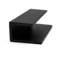 6mm Plastic J Section Black - Pack of 12, 2.44m Each
