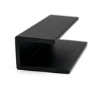 6mm Plastic J Section Black - Pack of 12, 2.44m Each