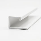 6mm Plastic J Section White - Pack of 12, 2.44m Each