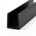 16mm Heavy Duty Black C Section Capping - Pack of 12, 2.44m Each