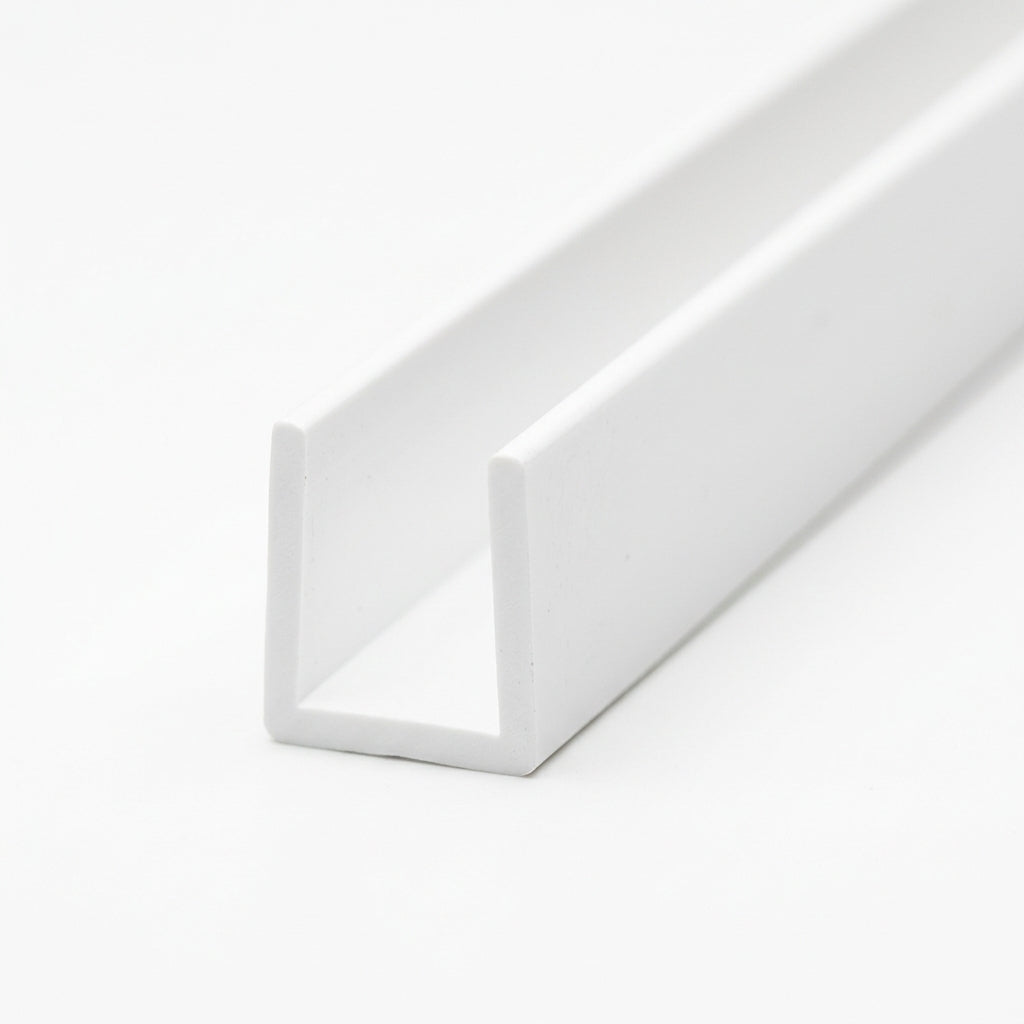 16mm Heavy Duty White C Section Capping - Pack of 12, 2.44m Each