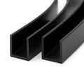 19mm Heavy Duty Black C Section Capping - Pack of 12, 2.44m Each