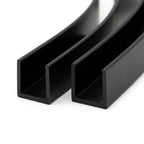 19mm Heavy Duty Black C Section Capping - Pack of 12, 2.44m Each