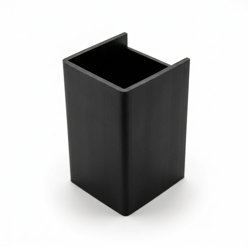 Black 32mm PVC Plastic Angle - Pack of 12, 2.44m Each