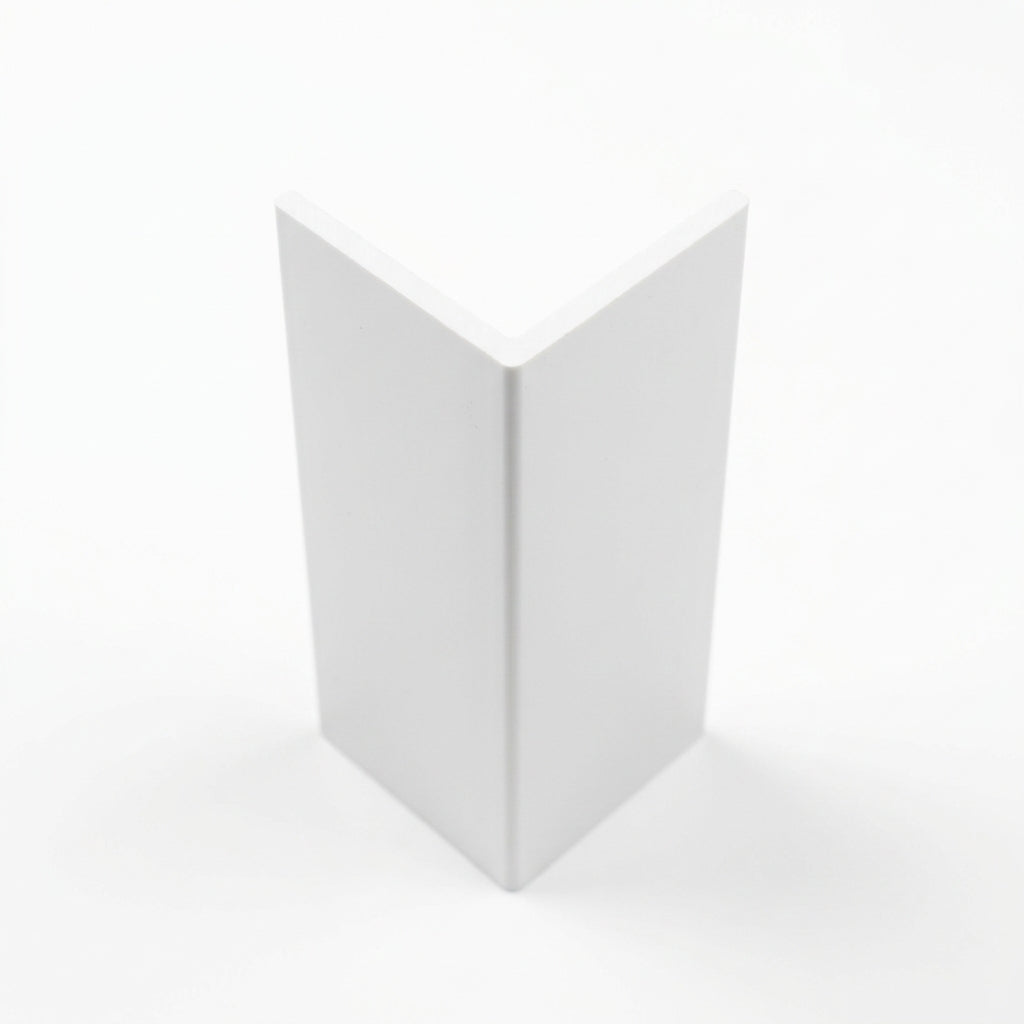 White 32mm PVC Plastic Angle - Pack of 10, 3m Each
