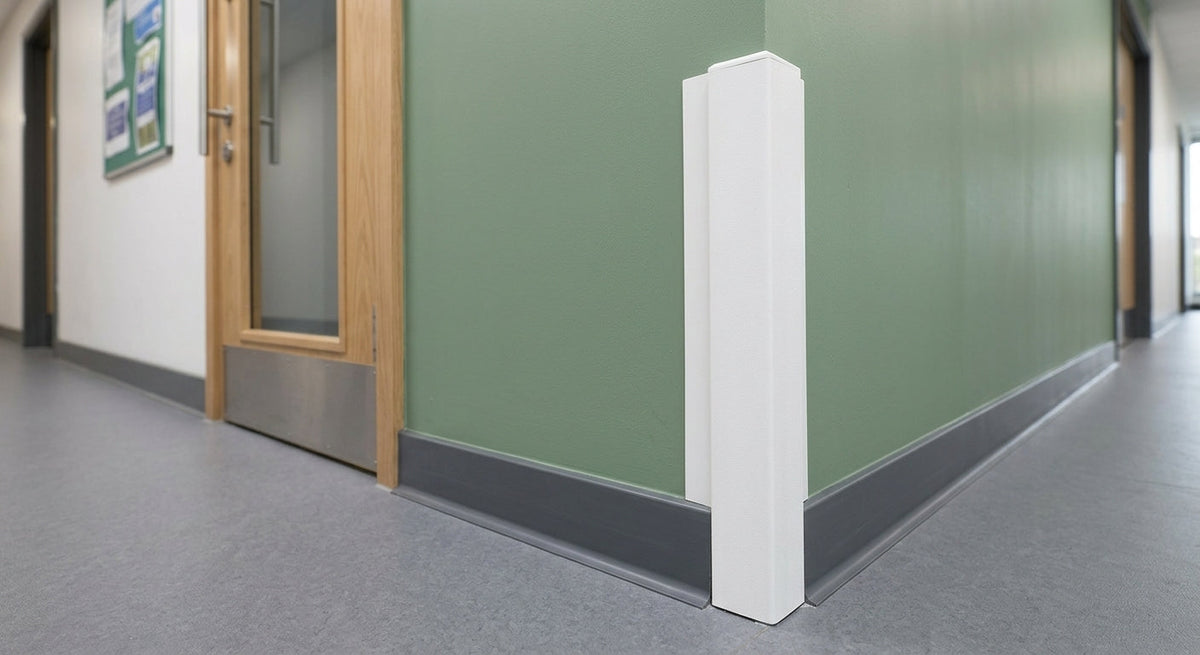 White 32mm PVC Plastic Angle - Pack of 12, 2.44m Lengths