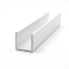 10mm Plastic C Section White - Pack of 10, 3m Each