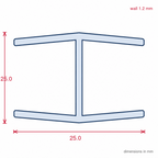 12mm Plastic H Section White - Pack of 12, 2.44m Each