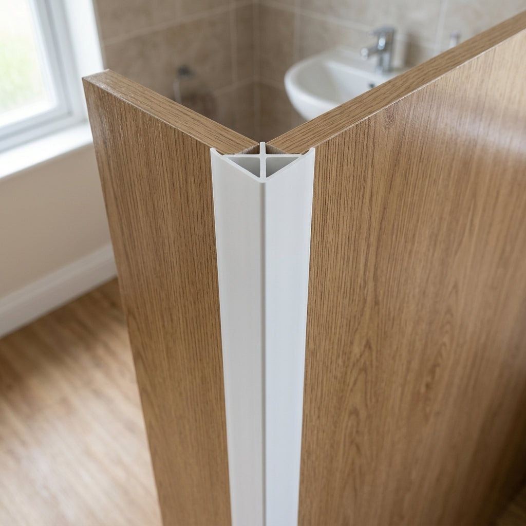 12mm External Plastic Corner White - Pack of 10, 3m Each