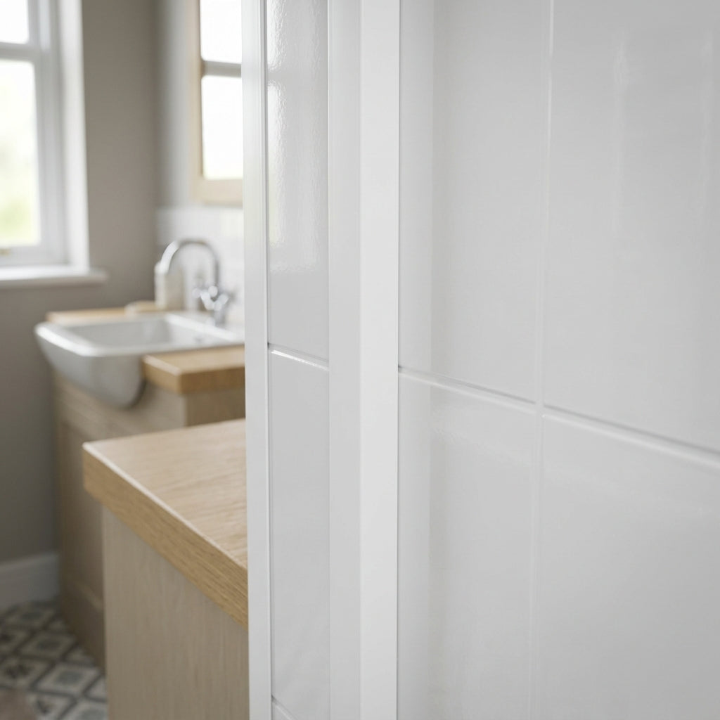 10mm Internal Plastic Corner White - Pack of 10, 3m Each