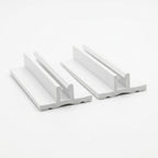 2 - 5mm White PVC 2 Part H Base - Pack of 12, 2.44m Each