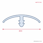 Small Domed Top White - Pack of 12, 2.44m Each