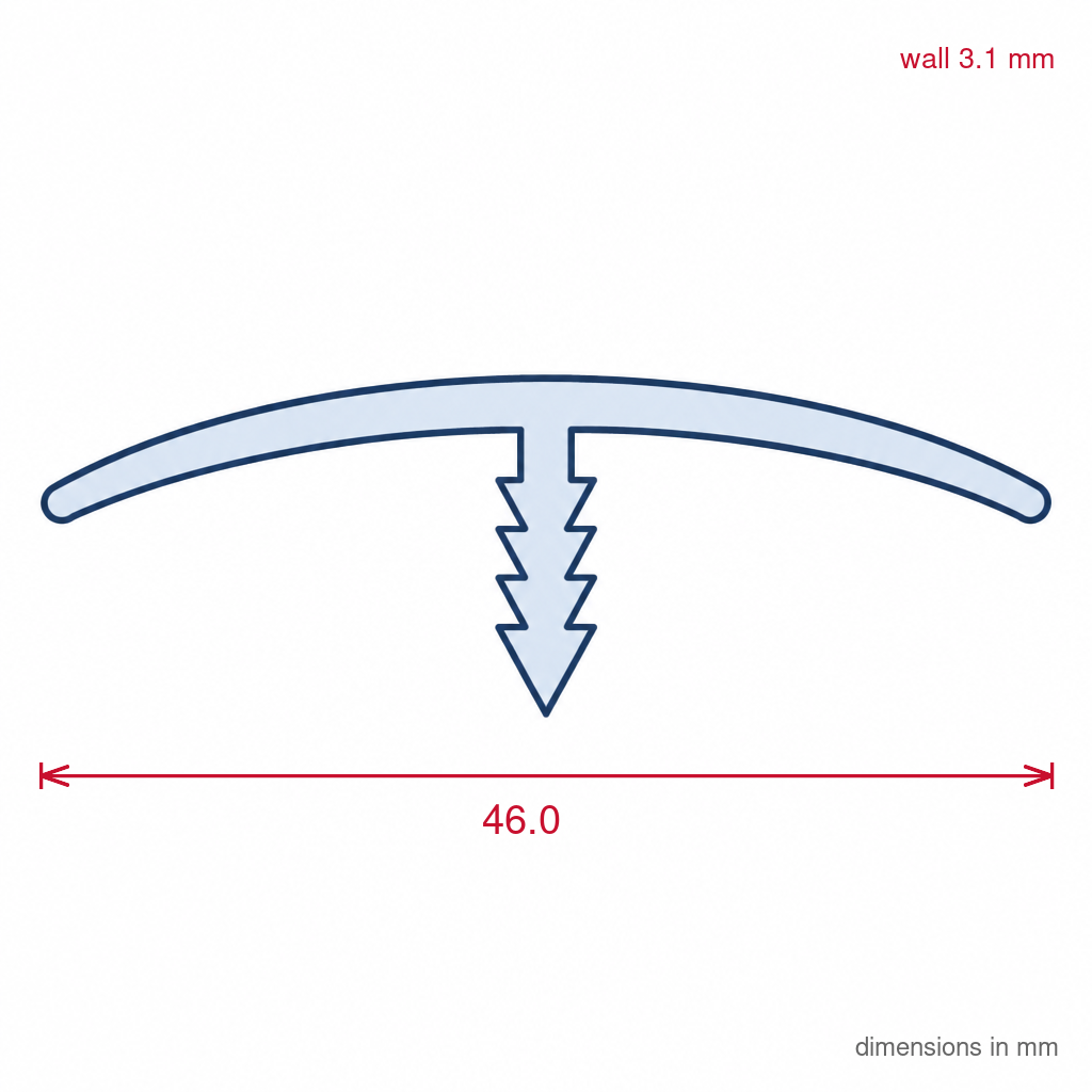 XLarge Domed Top White - Pack of 12, 2.44m Each