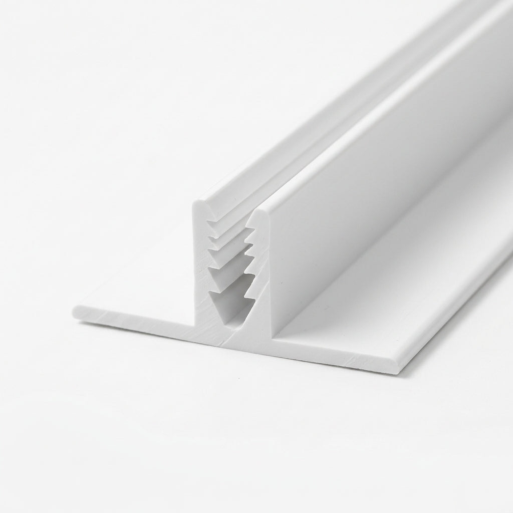 2 Part H Base 6 - 12mm Board White - Pack of 10, 3m Each